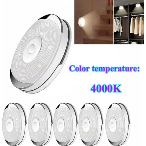 LED Light Motion Sensor Night Lamp Warm White Under Cabinet Closet Wardrobe Bedroom Kitchen Stairs Lighting LED Puck Lights