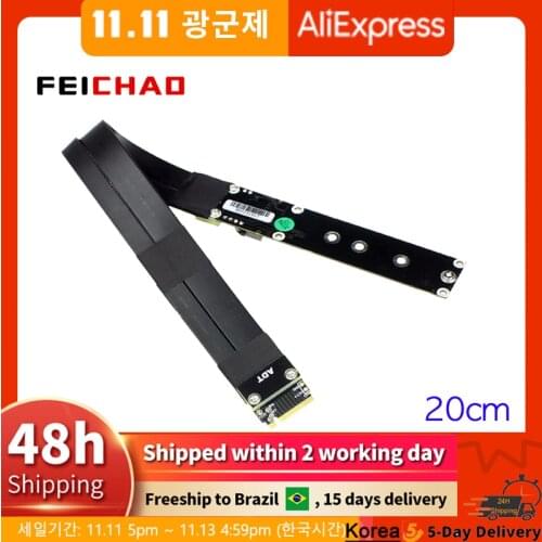 R44SF / R24SF M.2 for NVMe SSD Extension Cable Solid State Drive Riser Card Support M2 to PCI Express 3.0 4.0 X4 PCI-E 32G/bps
