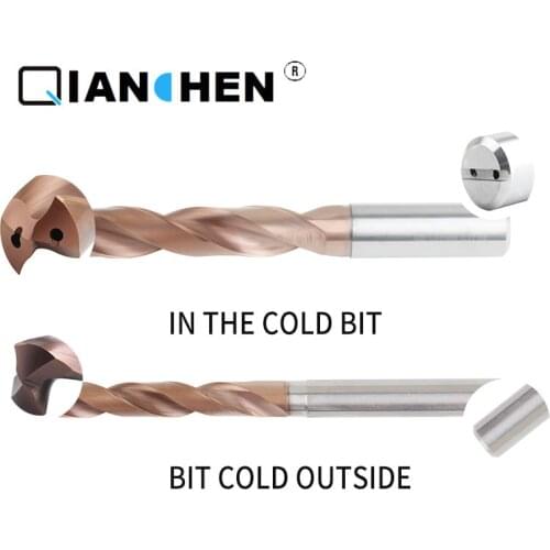 External Cooling Internal Cooling Outlet Drill Tungsten Steel Solid Carbide Outlet Triple Diameter 3D 8.5mm-10.3mm Bit 1 Pieces