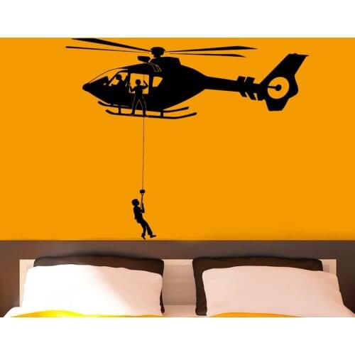 Airforce Helicopter Army Wall Stickers Removable Art Vinyl Wall Decals Home Decor Kids Children Room Decoration