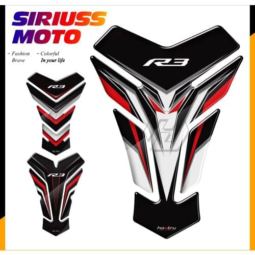 3D Motorcycle Tank Pad Protector Case for Yamaha YZF R3 From 2015