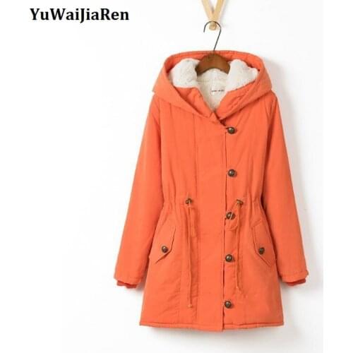 YuWaiJiaRen Winter Jacket Women Hoody Long Style Cotton Warm Fur Coat Women Parka Plus Size M~XXXXL jaqueta feminina abrigos