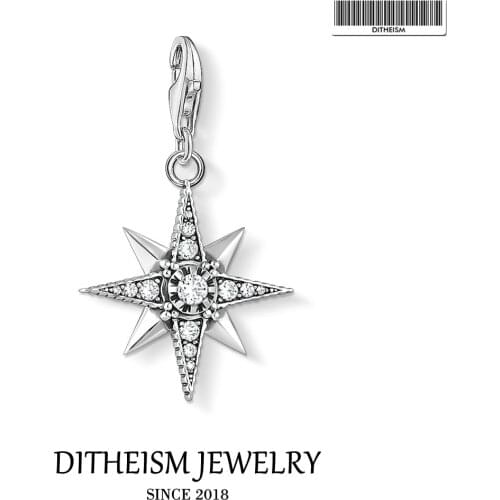 Royalty Star Charms Pendant,2018 Summer Fashion Jewelry 925 Sterling Silver Trendy Gift For Women Men Fit Bracelet Necklace Bag