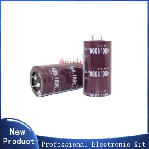 1PCS Good quality 16V 25V 50V 63V 80V 100V 10000UF Radial DIP Aluminum Electrolytic Capacitors Tolerance 20% 450V1000UF