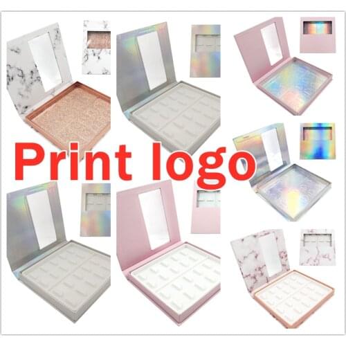 10 pairs box with tray Eyelash Packaging Box Wholesale 1/3/5 box 3D Mink Lashes Bulk Empty Box 25mm Mink Eyelashes Cases False