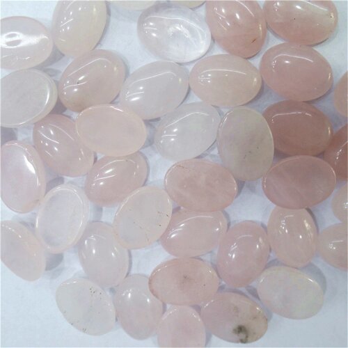 100Pcs 14x10x5mm Wholesale Natural Rose Quartz Oval Cab Cabochon DIY Jewelry Making Accessories M39