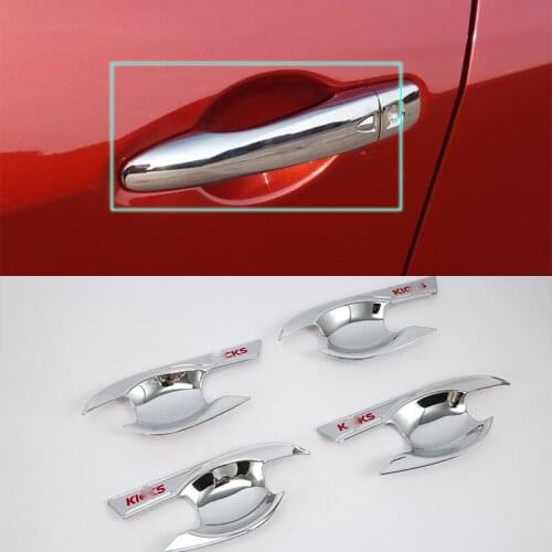 2017 car accessories ABS chrome door handle bowl cover 4pcs Car Styling For Nissan 17 KICKS