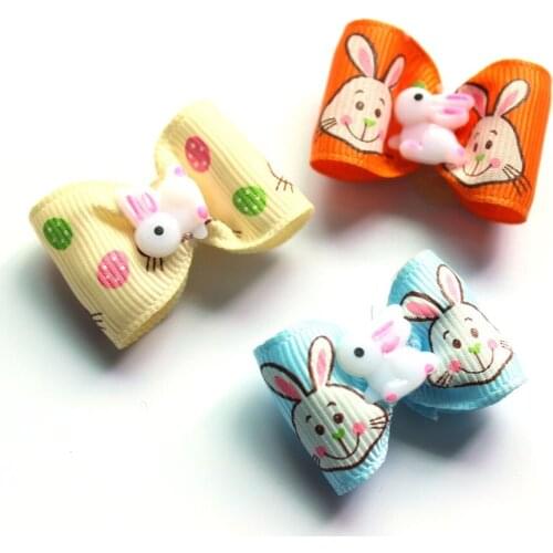 30PC/Lot 4 style Easter Dog Bows Colorful Damond Pet dot Hair Bows Holiday Grooming Accessories Doggy Supplies for small dogs