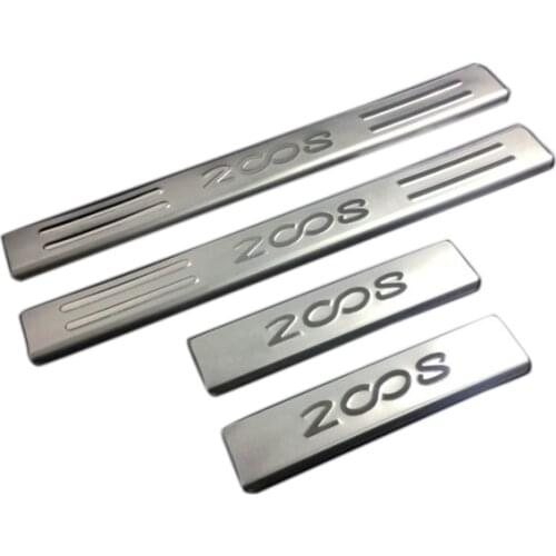4PCS Stainless Steel Outer Door Sill Scuff Threshold Plate Trim For Peugeot 2008 2014 2015 2016 2017 Car Styling