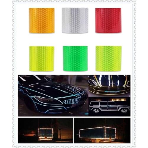 Car Accessories Reflective Adhesive Sticker Decal Warning Tape Film for MAN BYD Mini Maruti Suzuki Jaguar Fiat Polaris