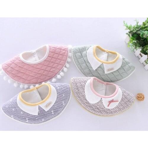 Baby Cute Cartoon Print Kid Feeding Boy Girl Bib Saliva Towel Cotton Cute Burp Cloth Feeding Bandana Waterproof