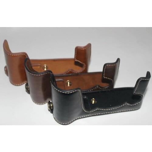 Pu Leather Case Bottom Opening Version Protective Half Body Cover Base For Fujifilm XE3 Fuji XE-3 Digital Camera