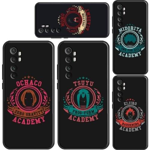 Anime My Hero Academy Phone Case For POCO X3 Pro M3 F3 Cover For Xiaomi Mi Note 10 Lite Mi 11 Ultra 9T 10T Pro