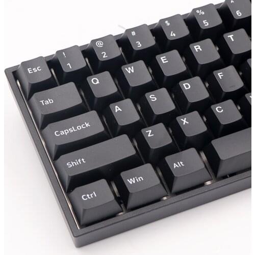 Keypro Monochrome White&Black Double-shot Two Color font PBT Keycap For Wired USB mechanical keyboard Cherry MX switch
