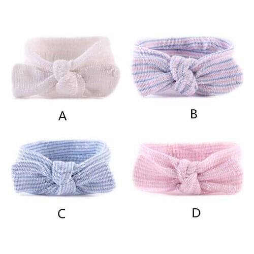2016 New Kids Hair Accessories Headband Bow Cotton Hair Band Elastic Rabbit Ears Knot Bandana Girls Headbands Bandeau bebe