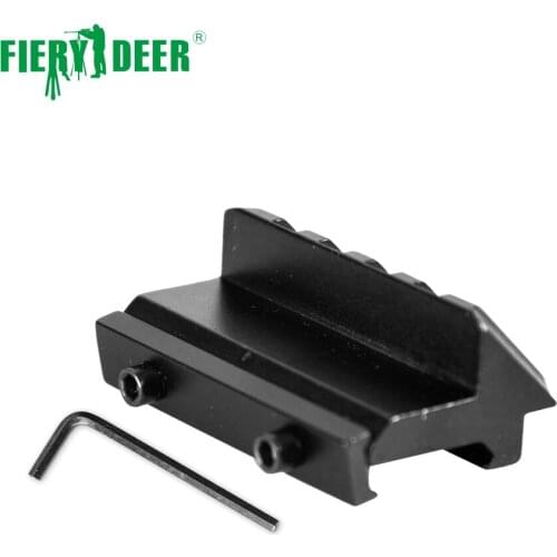 Fiery Deer Tactical 4 Slot One Side 45 Degree Angle Offset 20mm Rail Mount for Weaver Picatinny Rail Caza Hunting Accessories