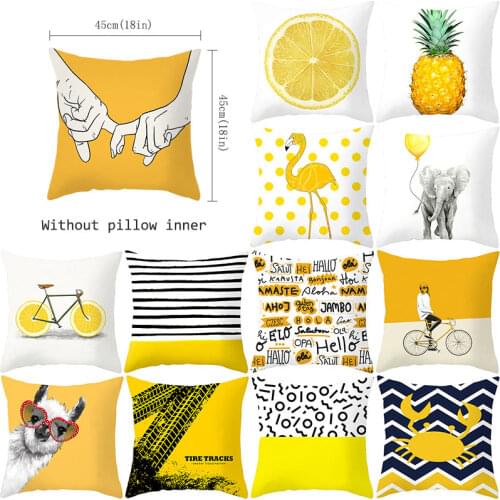 Personalized Art Design Orange Cushion Cover Back Cushion Cover Pillowcase Crab Stripe Pillow Case Sofa Car Back Cushion Cover