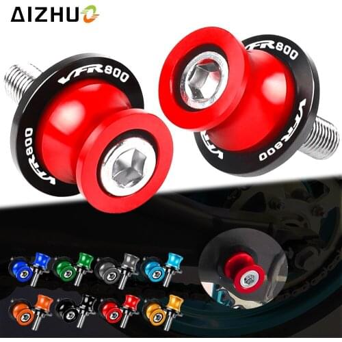 Motorcycle 8MM Swingarm Spools FOR HONDA VFR800F VFR800 F 2002-2017 Stand Screws CNC Aluminum Accessories With LOGO VFR 800 VTEC