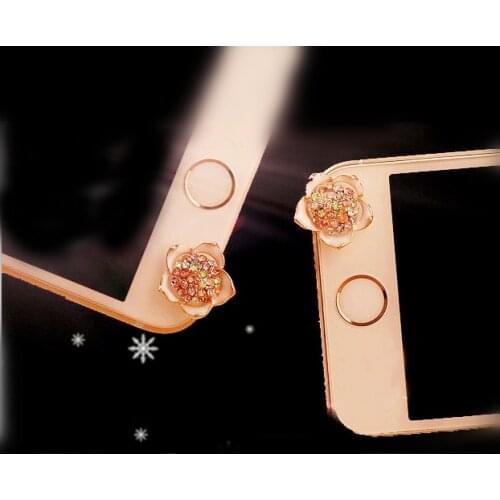 Hot Sales Flower Buds Front Universal Phone Dust Plug Earphone Jack Plug for 3.5mm Earphone Hole Plug for Iphone for Huawei