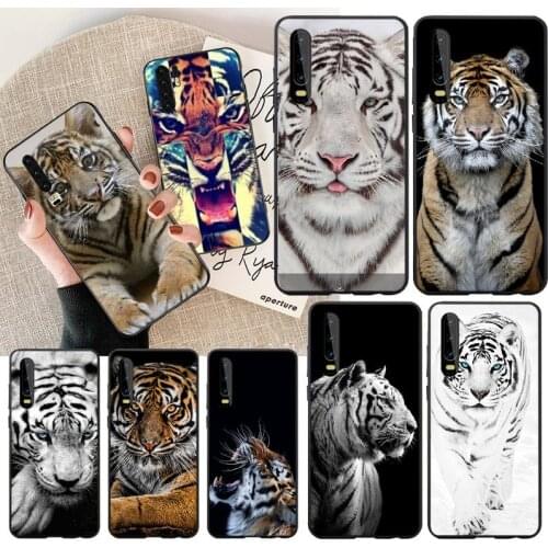 PENGHUWAN Animal tiger Bling Cute Phone Case for Huawei P30 P20 P10 P9 P8 Mate 20 10 Pro Lite
