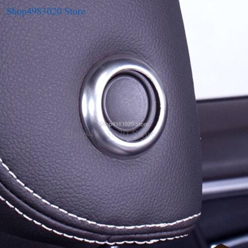 Car cover seat headrest adjustment knob button switch trim head pillow 2pcs For VW Volkswagen Teramont Atlas 2017 2018 2019