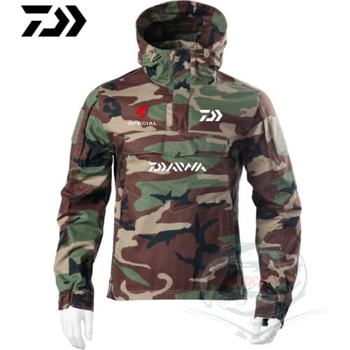 Daiwa Fishing Clothes Waterproof Breathable Fly Fishing Clothes Wader Jacket Wading Clothing Apparel Daiwa Camouflage Jackets