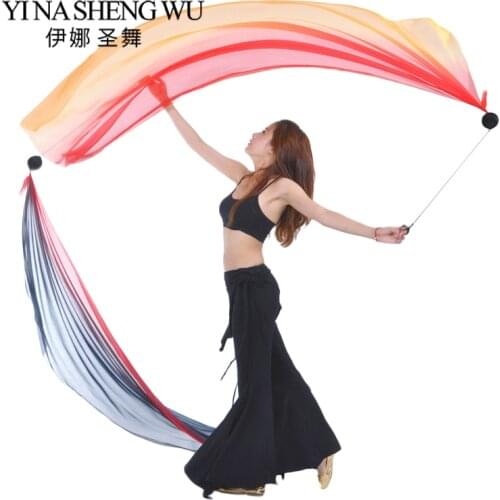 Poi Veil Poi Chain Belly Dance Accessories With Silk Veil Professional Dance Props Belly Dance Veil Oriental Dance Accessories