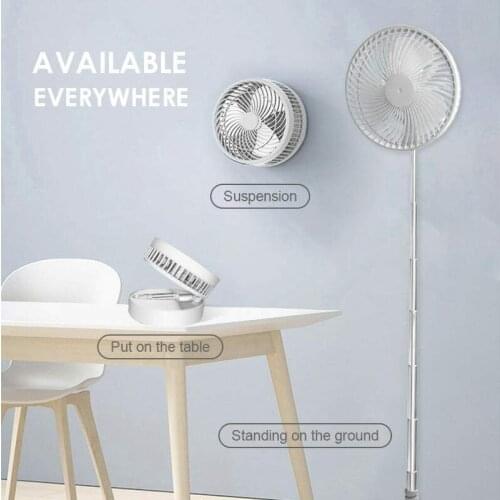 Portable Electric Fan USB charging Mini Folding Telescopic Multifunctional Fan Family Bedroom Office Desktop Fan Cooling