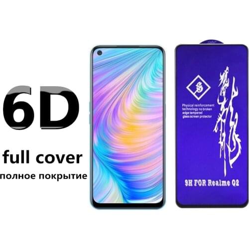 6D Full Cover Tempered Glass For OPPO Realme 1 2 3 5 6 6i 7 7i X7 U1 X Q XT X2 X3 X50 V5 Pro Screen Protector Full Glass