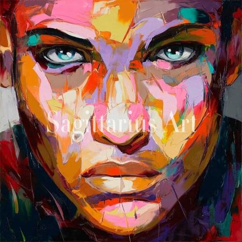 Handmade Hand painted Modern Abstract Wall Decor Fine Art Francoise Nielly Untitled 59 Oil Painting Artwork Canvas Painting art