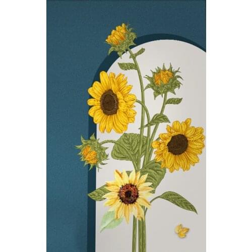 Modern And Simple Diy Diamond Painting Nordic Sunflower Rhinestone Mosaic Plant Diamond Embroidery Decorative Painting