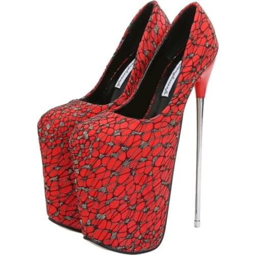 Sexy 22cm Metal Extreme High Heels Shoes Woman Fashion Platform Pumps Women Heeled Shoes Lady Large Size Stripper Fetish Shoes
