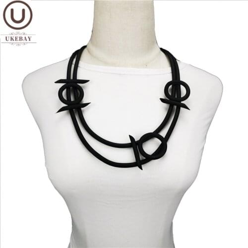 UKEBAY New Gothic Pendant Necklace Short Choker Necklaces Women Indian Jewelry Making Rubber Handmade Accessories Wholesale Gift