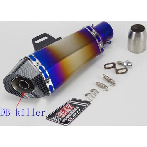 Universal 51mm Motorcycle Yoshimura Exhaust Muffler Pipe With DB Killer For FZ1 R6 R15 ZX6R ZX10 Z900 1000 MT07 09 GSXR1000