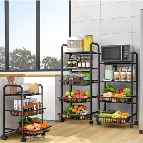 Pull The Kitchen To Receive Put Things To Wear Floor Type Multi-layer Household Dishes To Store Things To Wear Storage Drawers