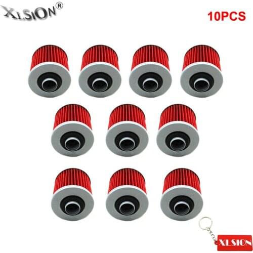 XLSION 10Pcs Oil Filters For Yamaha XV500 XV535 XV750 XV920 XV1000 XVS125 XVS400 XC180 XC200 XT250 XT400 XT550 XT600 XT600E