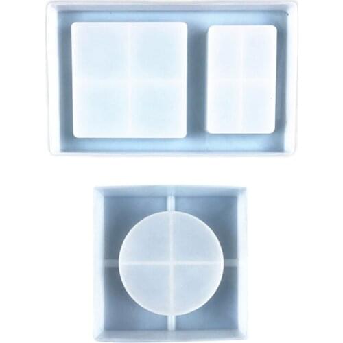 E56A Storage Box Epoxy Resin Mold Ashtray Cigarette Case Silicone Mould DIY Crafts Jewelry Organizer Casting Tools