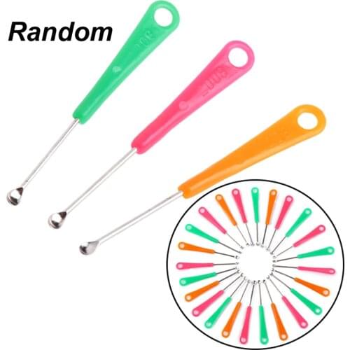 10/5pcs Colorful Mini Earpick Curette Portable Ear Wax Remover Stainless Steel Ear Cleaner Spoon Ear Hygiene Tools Health Care