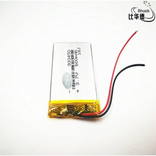 10pcs Liter energy battery Good Qulity 3.7V,600mAH,303450 Polymer lithium ion / Li-ion battery for TOY,POWER BANK,GPS,mp3,mp4
