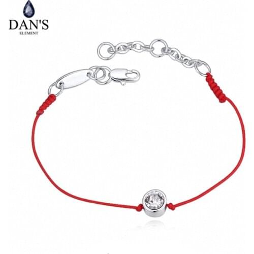 2 Colors Austrian Crystal jewelry thin red thread string rope Charm Bracelets for women Fashion summer style 118960