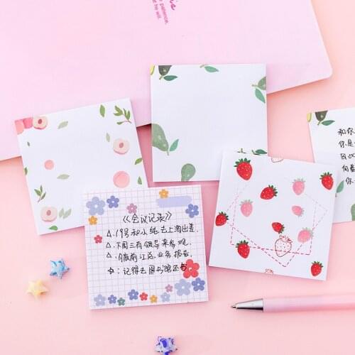 Ellen Brook 1 Pcs Cute Kawaii Cartoon INS Flower Sticky Notes Memo Pad Marker Stationery Office School Supplies Planner Sticker