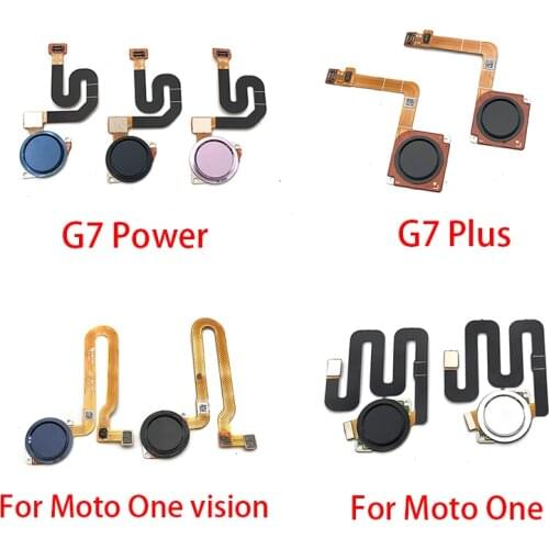 New For Motorola Moto G7 Plus / G7 G8 Power / One Vision Fingerprint Sensor Home Return Key Menu Button Flex Ribbon Cable