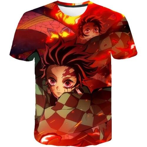 Hot sell 3D baby boy T Shirt girl Demon Slayer funny T-shirt Anime Harajuku Ghost Blade boys clothes Gift for Childrens Top Tee