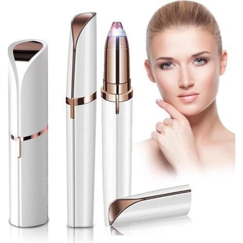 NEW 2Pcs set Mini Eyebrow Epilator Profissional Trymer Do Brwi Eye Brow Trimmer For Rasoir Visage Femme Make Up Eye Brow Shaper