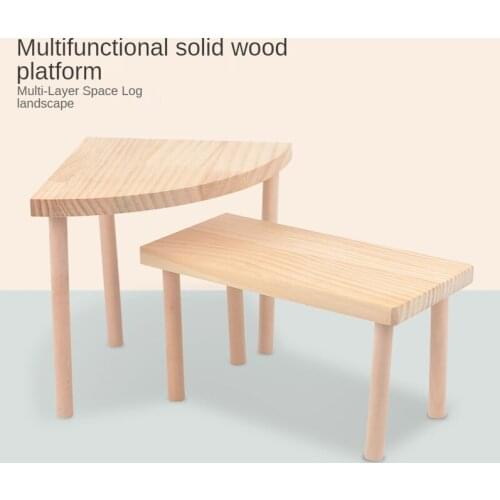 Multifunctional Solid Wood Hamster Platform Hamster Climbing Toys Hamster Cage Landscaping Supplies Hamster Accessories