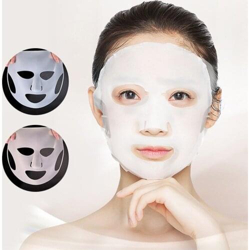 1Pc Resuable Face Mask Silicone Anti Wrinkle Firming Lifting Ear Fixed Anti-off Moisturizing Prevents Evaporation Skin Care