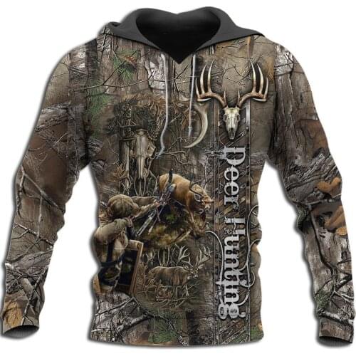 Bowhunting Deer Camo 3D All Over Printed Mens Hoodie Harajuku Fashion Sweatshirt Unisex Casual Pullover sudadera hombre KJ028