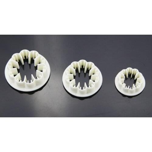 Set of 3pcs Fondant Carnation Cutter cake decorating fondant embossing tool