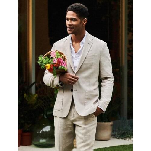 2021 Latest Coat Pant Design Men Suits Slim Fit Notch Lapel Blazer Groom Wedding Tuxedos 2 Pieces Party Dinner Jacket Pants Suit