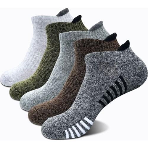 New Men Athletic Basketball Socks Cotton Breathable Ankle Sock Outdoor Sport Fitness Running Winter Short Sock